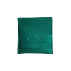 Green iconic bag for the accessories of the Ultrasonic Skin Master.